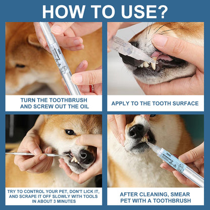 Advanced Teeth Brightening Pen for Pets - Effortless Stain Removal and Fresh Breath
