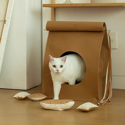 Kraft Paper Cozy Cat House