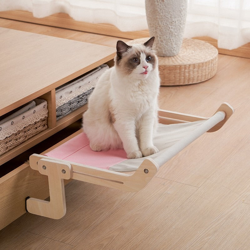 Adjustable Wooden Cat Hammock