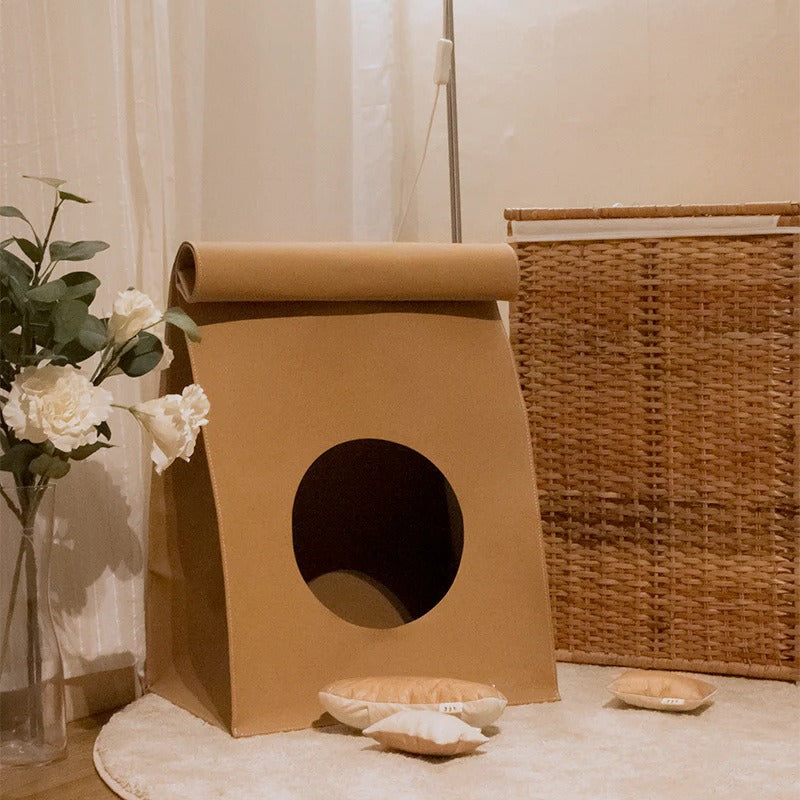 Kraft Paper Cozy Cat House