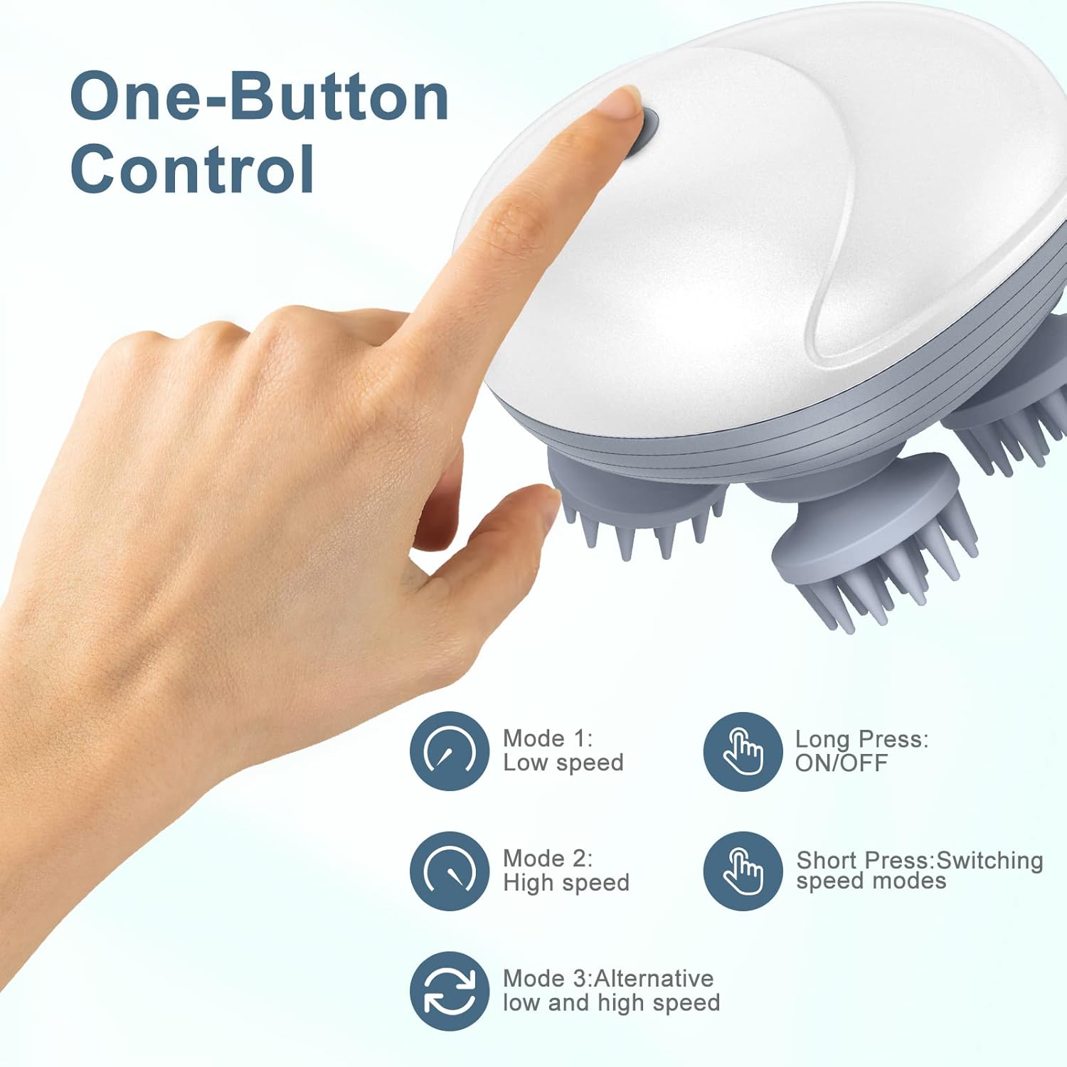 Rechargeable Waterproof Pet Massager with 24 Kneading Nodes - Gentle Grooming &amp; Stress Relief