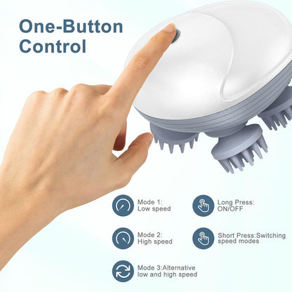 Rechargeable Waterproof Pet Massager with 24 Kneading Nodes - Gentle Grooming &amp; Stress Relief