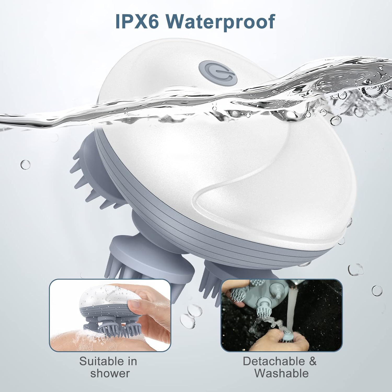 Rechargeable Waterproof Pet Massager with 24 Kneading Nodes - Gentle Grooming &amp; Stress Relief