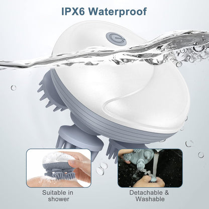 Rechargeable Waterproof Pet Massager with 24 Kneading Nodes - Gentle Grooming &amp; Stress Relief